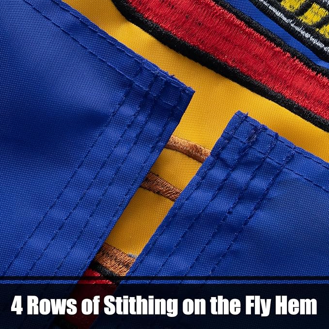 TOPFLAGS New York State Flag 4x6 Outdoor NY Flags Double Sided Embroidered Longest Lasting Heavy Duty Polyester Stronger Brass Grommets 4 Stitched Hemming Perfect for Outside