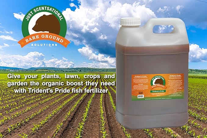 TP-2.5G Trident's Pride Organic Liquid Fish Hydroponic Soil Fertilizer, 320 oz (2.5 Gallon)