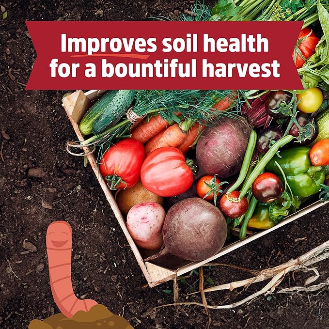 Back to the Roots 100% Organic & Made in USA Worm Castings, All Natural Plant Fertilizer and Soil Enhancer, 5lb Value Pack