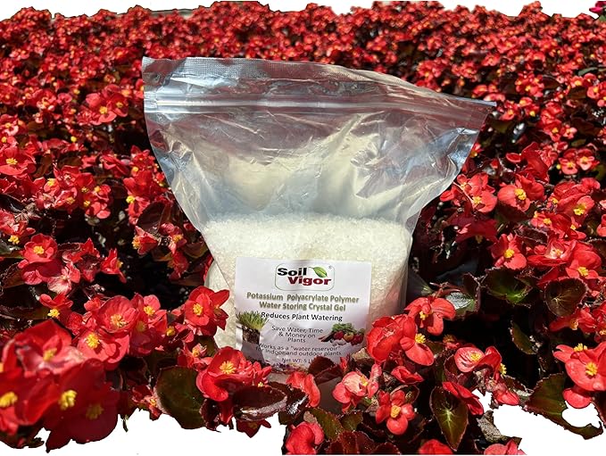 2 Pounds Super Water Storing Crystals Potassium Polyacrylate Polymers Soil Vigor Granules for Plants