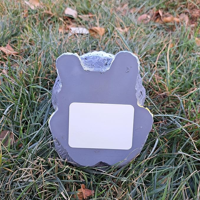 Stocky Bunny Garden Statue - Outdoor Key Hider for Garden, Porch or Patio - Magnetic Cover Key Hider