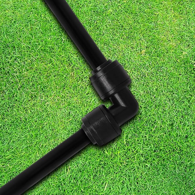 30 Pack Quick Connect 1/4 Irrigation Fittings, Quick Connect Fittings, Universal 90 Degree Elbow Fitting, Leak Free Fittings for Sprinkler or Drip Irrigation System