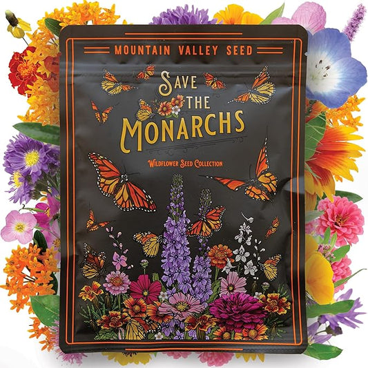 Wildflower Seeds Bulk, 100,000 Non-GMO Heirloom Wildflower Seeds Mix, Save The Monarchs Wild Flowers Seeds Mix, Perennial Flower Seeds for Planting, Mountain Valley Seed Company