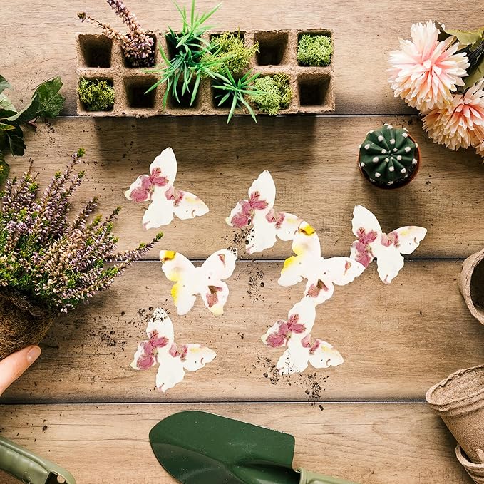 50 pcs Small Pink and Yellow Butterflies – Plantable Seed Paper for Weddings, Gifts, and Life Events (#37s)
