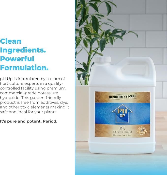 Humboldts Secret pH Up and pH Down Control Kit | Liquid pH Plant Balancer for Soil Gardening & Hydroponics Growing System | Optimal Nutrient Uptake for All Plants (2.5 Gallon)