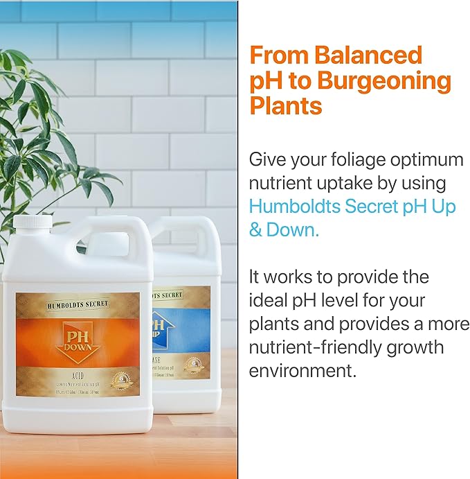 Humboldts Secret pH Up and pH Down Control Kit | Liquid pH Plant Balancer for Soil Gardening & Hydroponics Growing System | Optimal Nutrient Uptake for All Plants (8 Ounces)