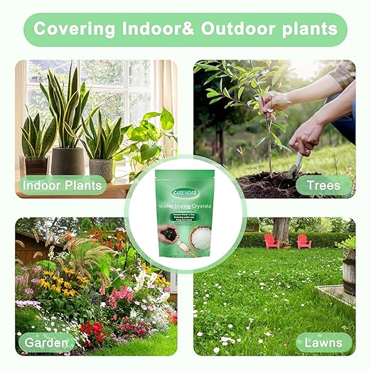 5 LB Water Storing Crystals for Plants Prevents overwatering and Dehydration of Plants Indoor and Garden (80OZ)