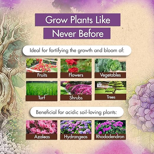 Ammonium Sulfate 21-0-0 Fertilizer, High Nitrogen Fertilizer for Plants Rapid Growth & Deep Greener Color, Ideal Ammonium Sulfate Fertilizer & Soil Acidifier to Lower pH Levels in Alkaline Soil, 5 lb