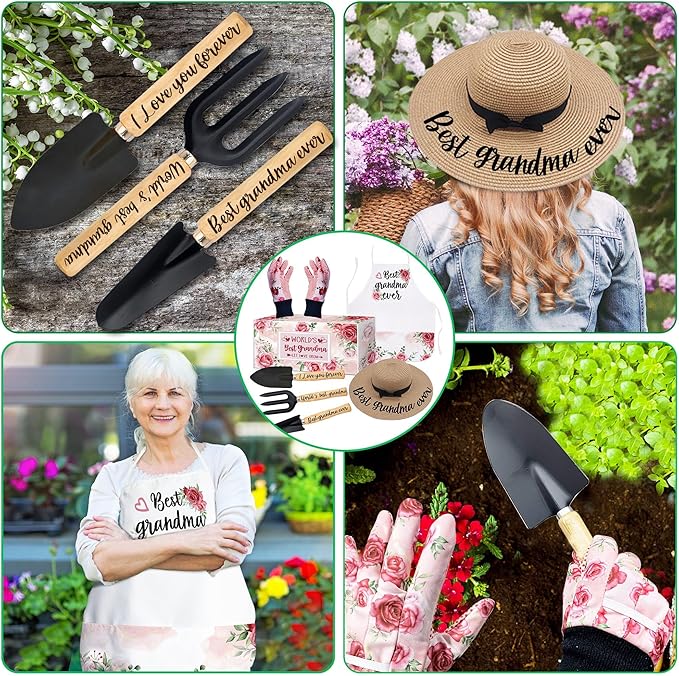 Grandma Gifts,Grandma Gifts for Birthday,Birthday Grandma Gifts and Grandma Garden Gifts,Gifts for Grandma Outdoor Horticulture Starter, Garden Tool Set Gift for Plant Lover Grandma