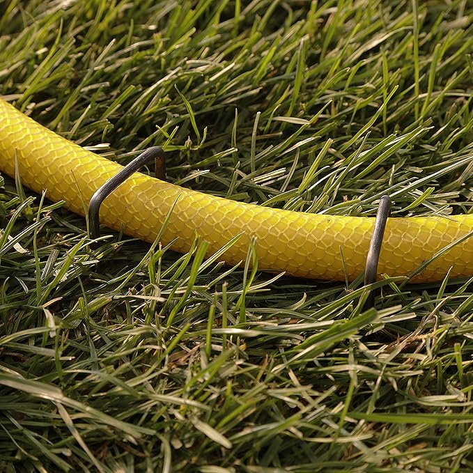 500-Pack 6'' 11 Gauge Heavy-Duty U-Shaped Garden Stakes Staples Spikes Pins Pegs - Ground Stakes for Anchoring Landscape Fabric