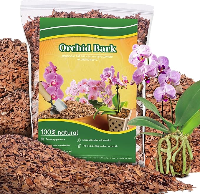29qt Orchid Bark Horticultural Grade- Natural Mulch for Potted Plants, Root Development of Orchid Plants and Garden Soil Amendment Mix