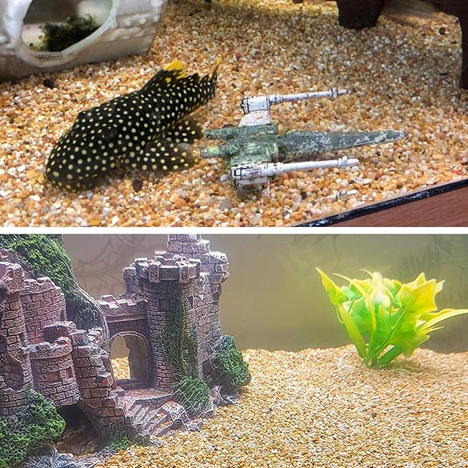 45LB Aquarium Gravel Mix Rocks for Succulent,Cactus Bonsai DIY, Gravel for Terrarium, Fairy Gardening, Top Dressing （6mm-8mm）