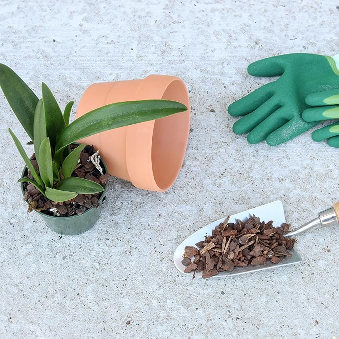 100% Organic Orchid Potting Bark (30 Quarts), All-Natural USA-Sourced Pine Bark Orchid Mix Additive