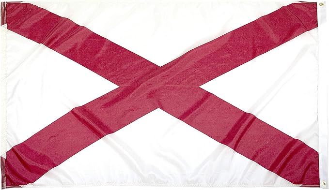 FlagSource Alabama Nylon State Flag, Made in USA, 4x6'