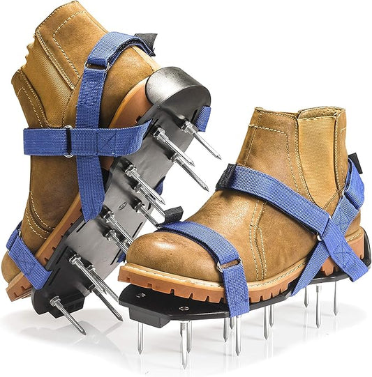 Envy Green Lawn Aerator Shoes – Ready-to-Use, Pre-Assembled – One-Size-Fits-All Gardening Shoes – Lawn Aerator with X-Strap – Lawn Aerator Spike Shoes for Lawn and Yard – Premium Tools by EnvyGreen