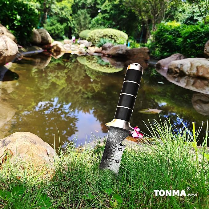 Hori Hori Garden Knife [Made in Japan] Heavy Duty Stainless Steel Japanese Hori Knife with Sheath Garden Tools for Weeding, Digging, Cutting, Pruning