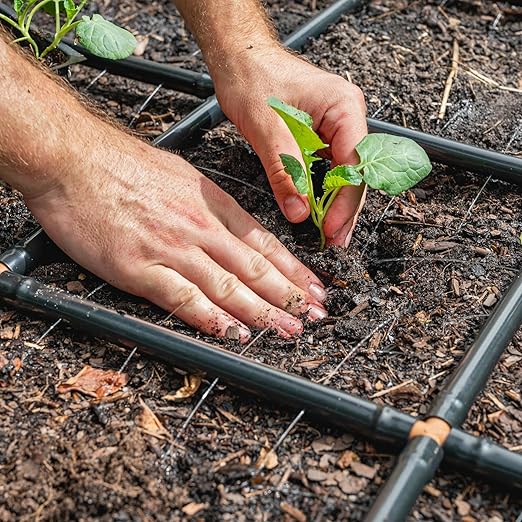 Garden Grid Watering System | Garden Watering System, Raised Bed Watering System, Drip Irrigation System, Raised Garden Sprinkler | Preassembled Drip Irrigation Kit - 4x8 (44"x88")