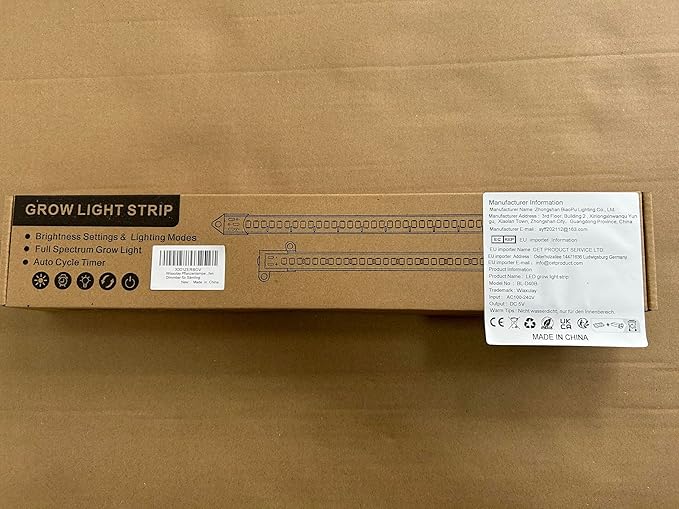 Wiaxulay Grow Lights for Indoor Plants Full Spectrum, 6000K LED Plant Grow Light Strips, Grow Lamp with Auto On/Off 6/12/16H Timer, 5 Dimmable Levels, 3 Switch Modes for Hydroponics Seedling