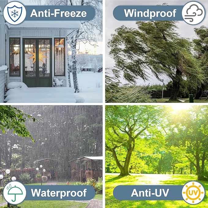 Backflow Preventer Insulation Cover, 24" W x 26" H YeloDeer Reusable Waterproof Sprinkler Valve Cover with Aluminum Foil, Outdoor Well Pump Cover Insulated for Winter Freeze Protection.