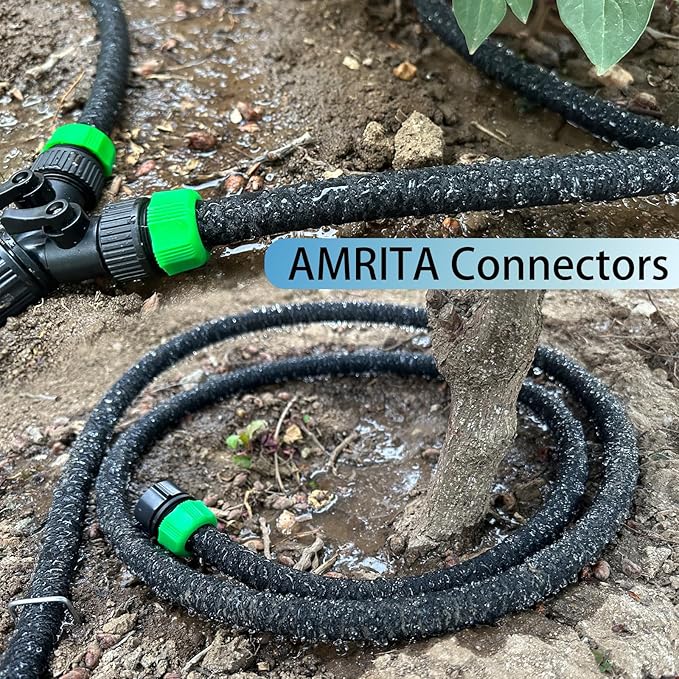 AMRITA Fitings for 1/2" Soaker Hose and Garden Hose, Female Connector& Male Connector &Valves & Straight Connectors.(Fittings)