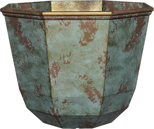 Classic Home and Garden Premiere Collection Planter, Shaina 15", Patina Copper