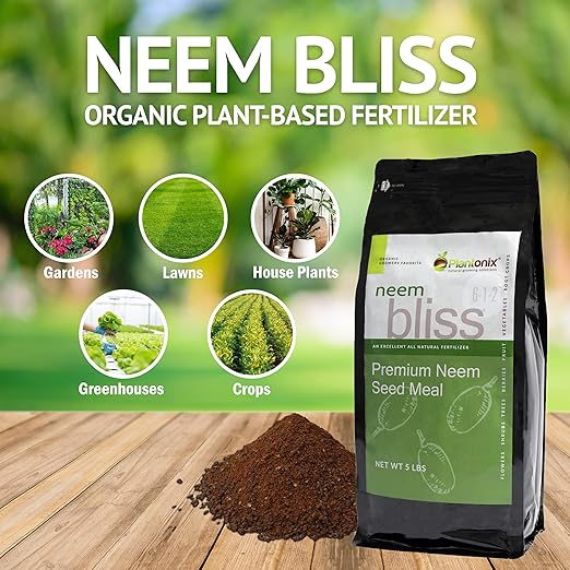 Neem Bliss (40lbs) - Organic Neem Meal Fertilizer for Plants - OMRI-Listed Neem Cake - Neem Seed Meal for Plants - Neem Fertilizer for Plants - Organic Fertilizer for Plants, Lawns, & Gardening