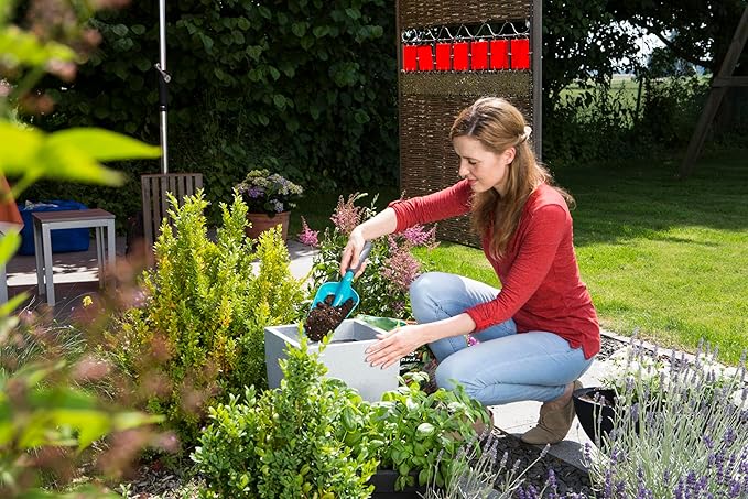 Gardena Palita Largo Classic Acero de calidad, revestimiento duroplast para Plantar y trasplantar plantas altas, Estándar, 44,5 x 12,4 x 9 cm