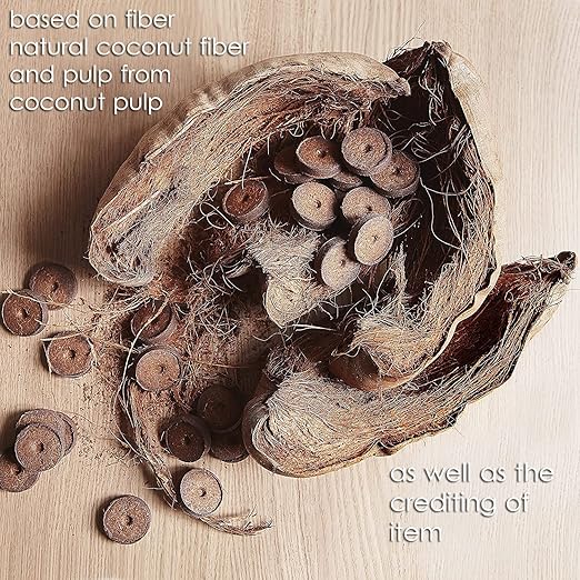 Coco Coir Seed Starter Pellets: 125 Coconut Coir Plugs for Growing Plants – Peat Free Seedling Soil – Seed Starter Kit with Potting Soil Pellets – 125 Starter Plugs – Gardening Supplies from OwnGrown