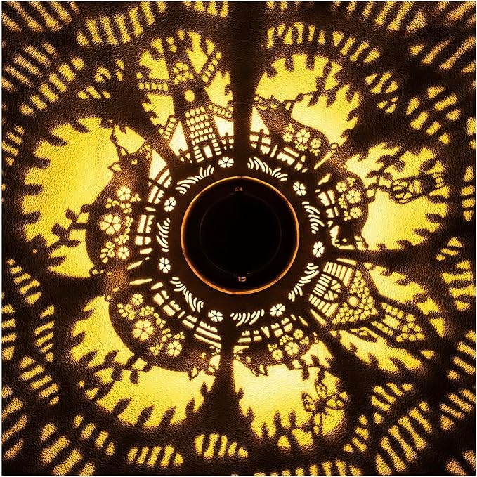 2 Pack Pig Solar Lanterns Outdoor Waterproof Hanging Solar Lights Pig Gifts for Women Men Mom Metal Decorative LED Outdoor Lanterns for Patio, Lawn, Landscape, Garden Decor, Yard Decorations