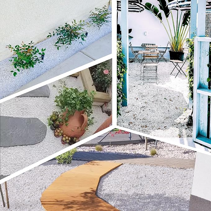 45LB 1/4in White Gravel for Succulent,Cactus Bonsai,DIY Terrarium, Fairy Gardening, Top Dressing,Aquarium