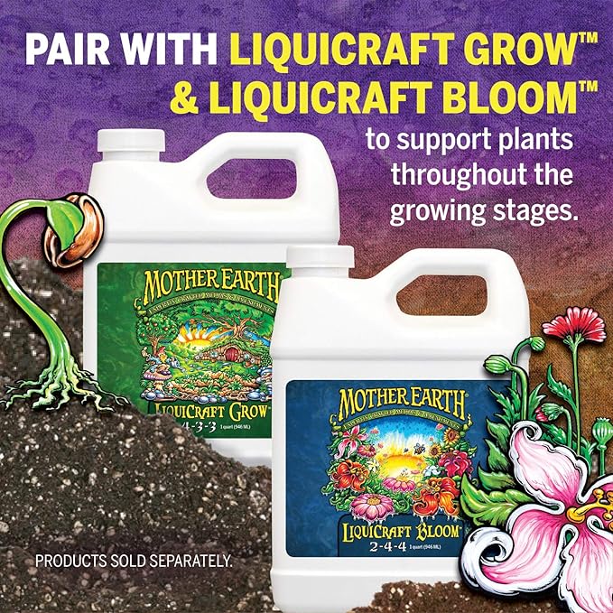 Mother Earth Products Mother Earth Subterra Root Booster 0-1-1 Liquid Plant Supplement For Transplants And Starts, Quart