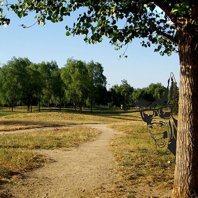 Peeping Donkey Metal Art Farm Garden Decor Garden Fence Decoration Outdoor Decoration for Farmhouse,Yard,Lawn