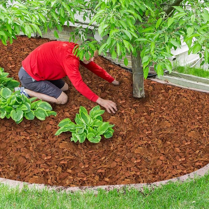 Halatool 2 Pcs Coconut Coir Chips for Plants - 2.2 LB 100% Organic Coco Husk Chip Bricks with Low EC and pH Balanced, Compressed Coco Substrate Growing Mulch Medium for Garden Herbs, Plants, Flowers