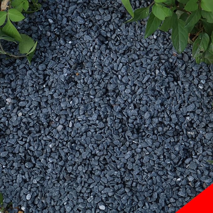 Anothera Stones for Plants 18 LB Smooth Natural Black River Rocks, Plant Aquarium Gravel Stones for Succulents Bonsai Terrarium Vase Fillers Fish Tank Indoor Outdoor Garden Decor（6-9 mm）