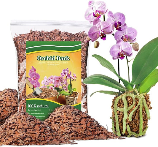 9qt Orchid Bark Horticultural Grade- Natural Mulch for Potted Plants, Root Development of Orchid Plants and Garden Soil Amendment Mix