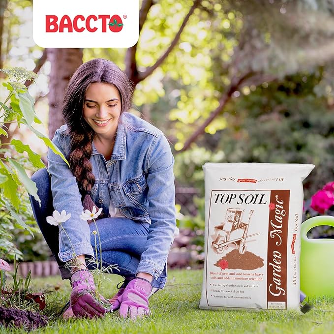 Garden Magic Indoor and Outdoor Organic Planting Potting Topsoil Mix with Perlite Blend and Moisture Retention, 40-Pound Bag (3 Pack)