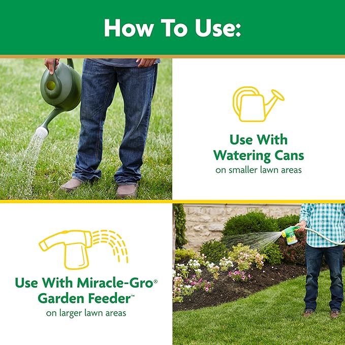 Miracle-Gro Water Soluble Lawn Food and Garden Feeder Bundle, Hose-End Feeding System for Lawns