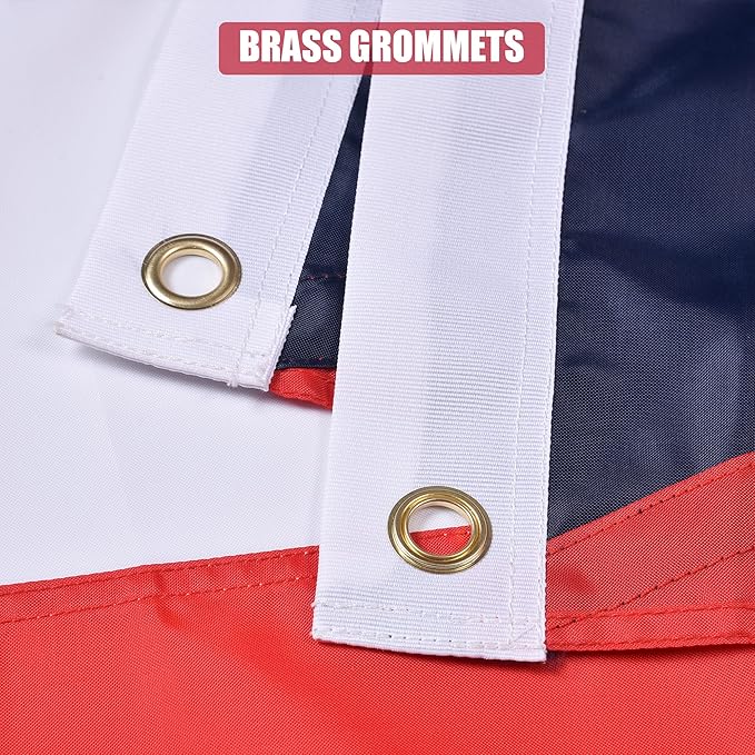 Ohio State Flag 5x8 Ft, Deluxe Embroidered Heavy Duty Polyester Durable OH Outside Flags, Indoor/Outdoor, Sewn Stripes and Brass Grommets