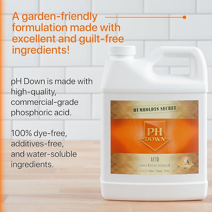 Humboldts Secret pH Up and pH Down Control Kit | Liquid pH Plant Balancer for Soil Gardening & Hydroponics Growing System | Optimal Nutrient Uptake for All Plants (1 Gallon)