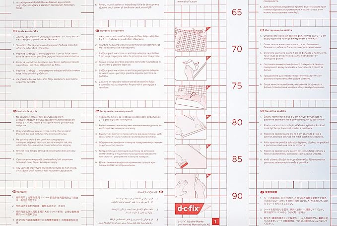 d-c-fix 346-0431-2PK Self-Adhesive Privacy Glass Window Film, Venetian Garden, 17" x 78" Roll, 2-Pack