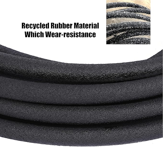 Soaker Hose 3/8 inch x 100FT,Garden Hose With Fittings,Heavy Duty Soaker Hose-Saves 70% Water For Lawn(100FT).