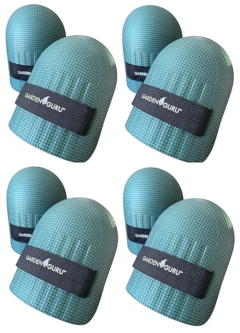 GARDEN GURU Home & Gardening Knee Pads – Waterproof EVA Foam Cushion, Soft Inner Liner, Comfortable Fit with Adjustable Straps (4 Pack)