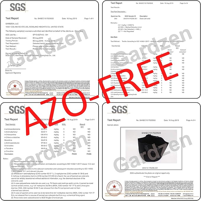 Gardzen 10-Pack 5 Gallon Grow Bags, 300G Thickened Aeration Fabric Pots with Handles, Heavy Duty Cloth Pots for Plants