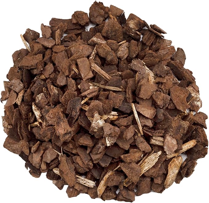 100% Natural Pine Bark Mulch Nuggets (4 Quarts), Small Mulch Chips for Indoor/Outdoor Container Gardening, Ideal for Soil Supplement, Houseplant Mulch