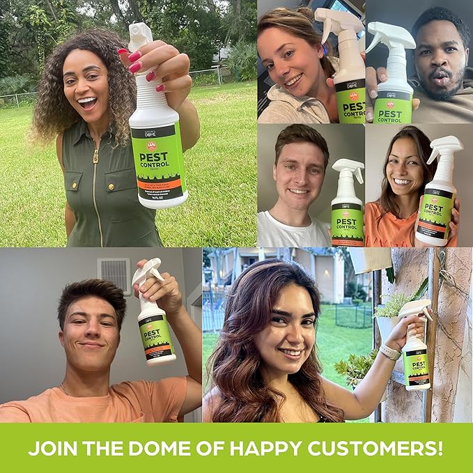 Nature's Dome 12 oz Pest Control Concentrate – Makes 1 Gallon – Eco-Friendly, Plant-Based Formula for Ant, Roach, Spider, Fly, Flea & Insect Control – Child & Pet Safe for Indoor/Outdoor Use