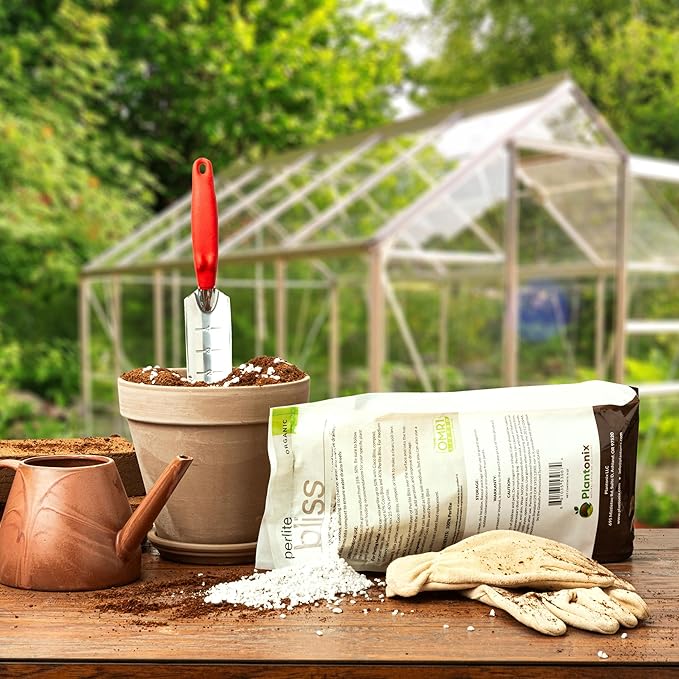 Coco Coir 250gm Bricks (10-Pack) + Perlite Bliss (8 Qts) - OMRI-Listed Coco Coir & Organic Perlite for Plants - Compressed Coco Coir Bricks with Low EC & pH Balance - Horticultural Perlite for Plants