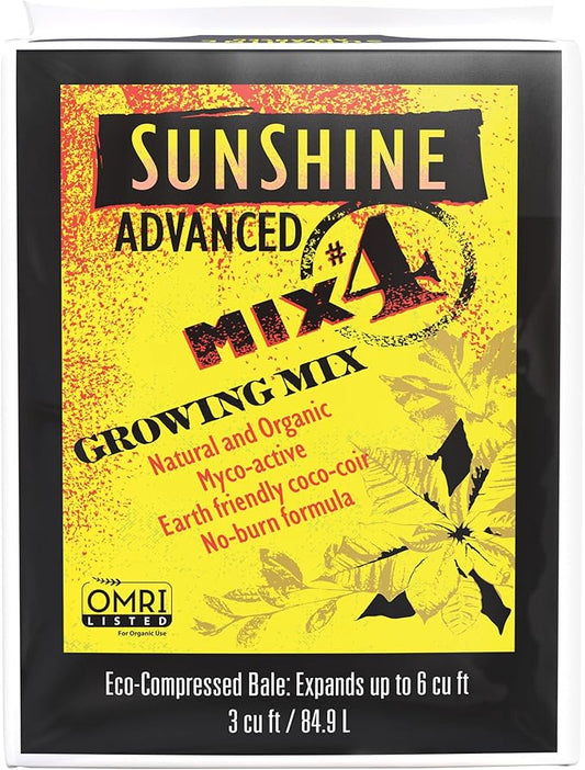 SunGro Horticulture (504500CFC003P) SUGRADV3.0 3-Cubic Feet SunGro Horticulture Advanced 4 Sunshine Mix for Plants