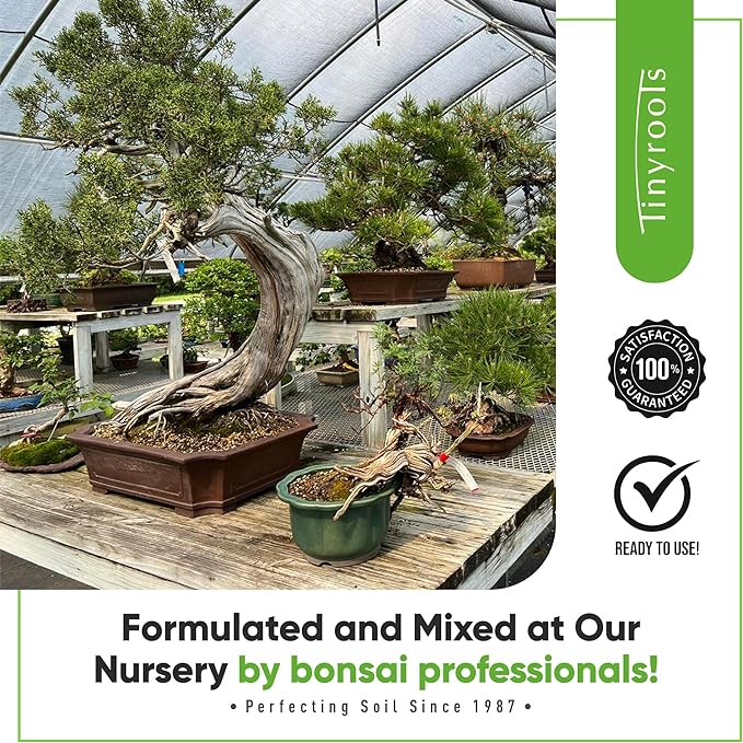 Bonsai Outlet Bonsai Soil Mix - Tinyroots All Purpose Bonsai Soil Mix Ready to Use Blend, Used for All Varieties of Bonsai Trees, 2.5 Gallons