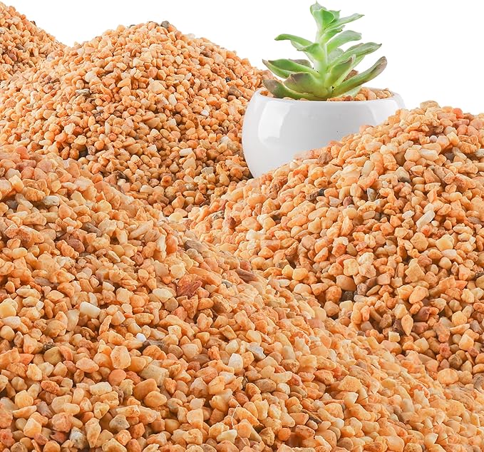 45LB Aquarium Gravel Mix Rocks for Succulent,Cactus Bonsai DIY, Gravel for Terrarium, Fairy Gardening, Top Dressing （6mm-8mm）