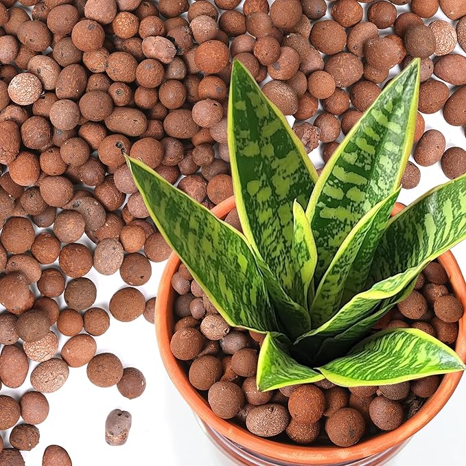 T4U Leca Clay Pebbles for Plants, 10 LBS 10-20 mm Clay Balls for Indoor Plants, Natural Clay Pebbles for Orchid Potting Mix, Hydroponic, Leca Pots, Plant Drainage, Garden Soil